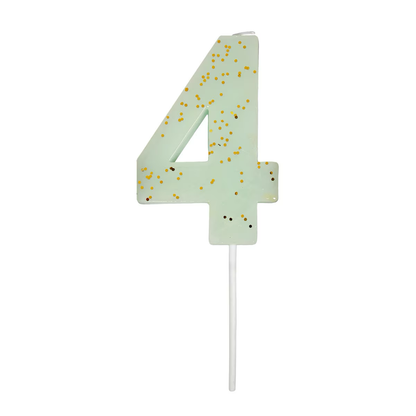 Glitter Number Candle