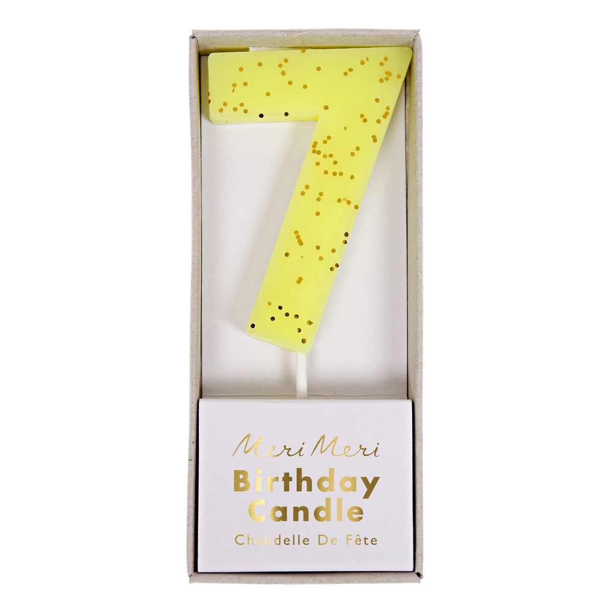 Glitter Number Candle