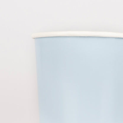 Summer Sky Blue Tumbler Cups (x 8)