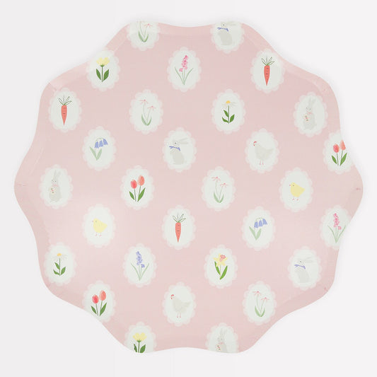 Easter Cameo Dinner Plates (x 8)