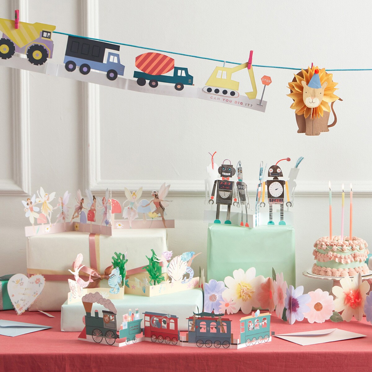 Construction Vehicles Birthday Card