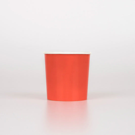 Tomato Red Tumbler Cups (x 8)