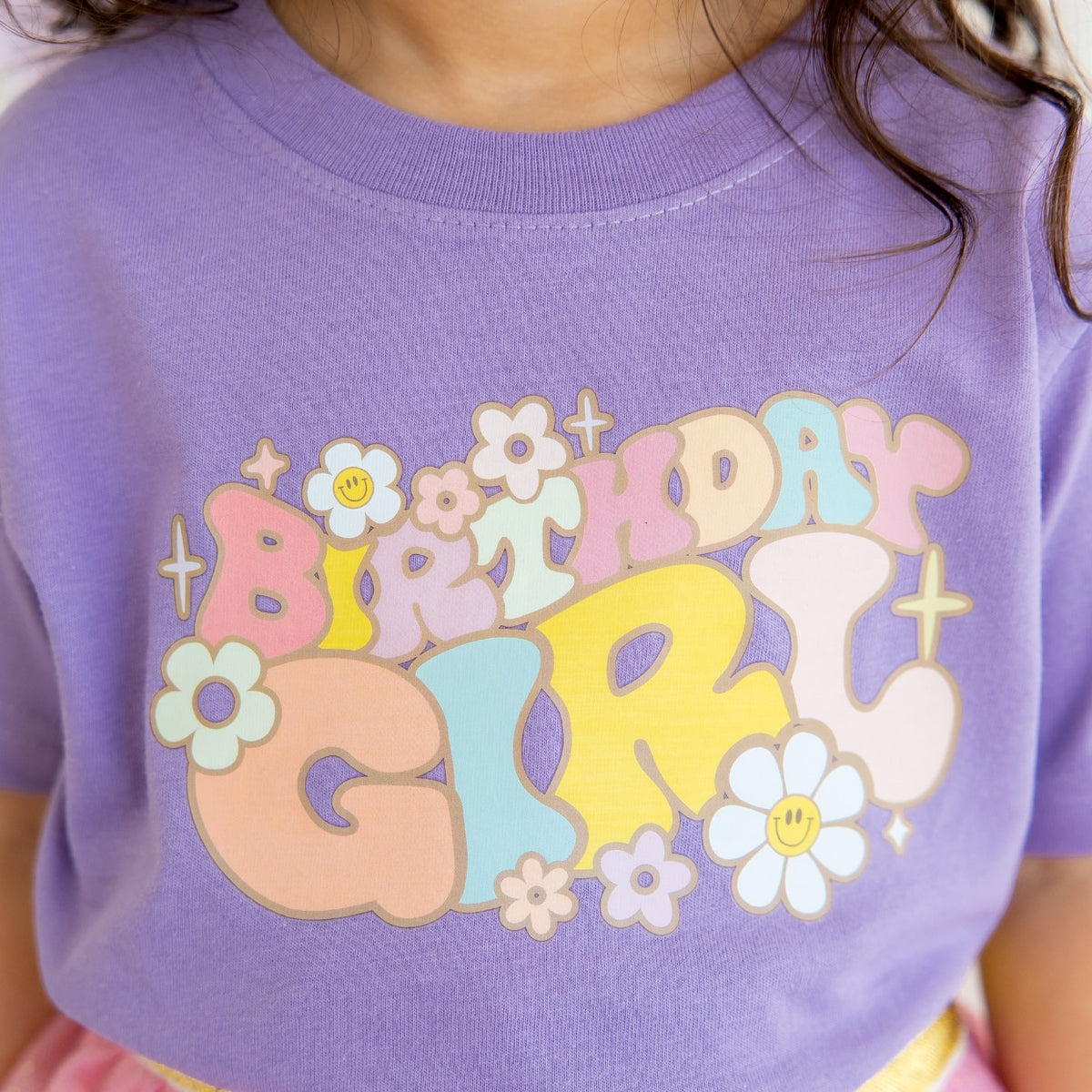 Groovy Birthday Girl Short Sleeve T-Shirt