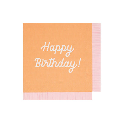 Mixed Happy Birthday Large Napkins (x 16)