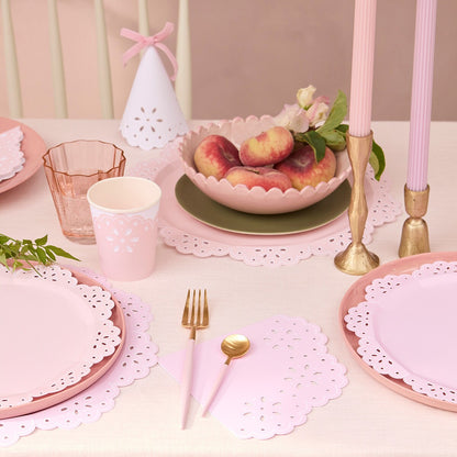 Broderie Anglaise Lace Multi Large Napkins (x 16)