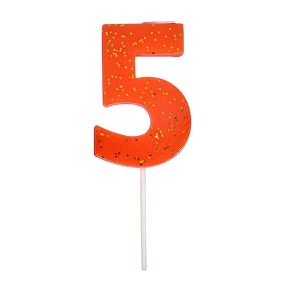 Glitter Number Candle