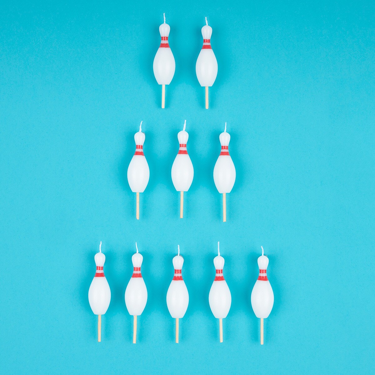 Bowling Pin Candles (x 10)