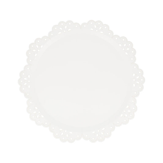Broderie Anglaise Lace White Side Plates (x 8)