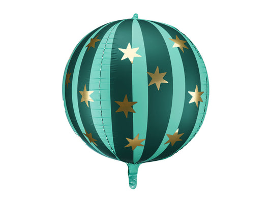 Foil balloon Starry ball, 75 cm, green