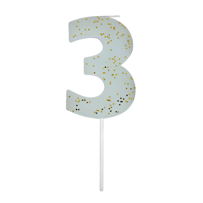 Glitter Number Candle
