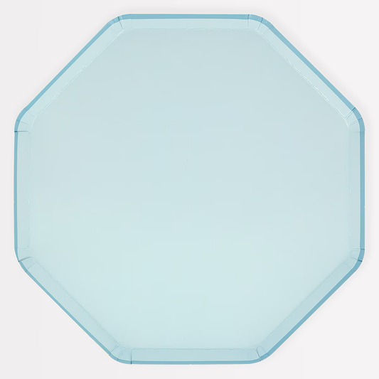 Summer Sky Blue Dinner Plates (x 8)