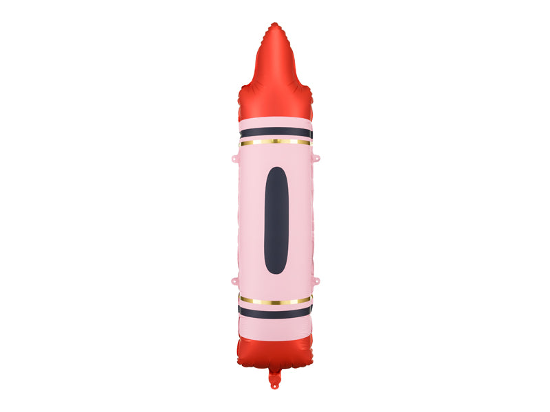 Crayons foil balloons, red, 23x104 cm