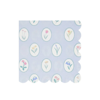 Bloomsbury Floral Pattern Large Napkins (x 16)