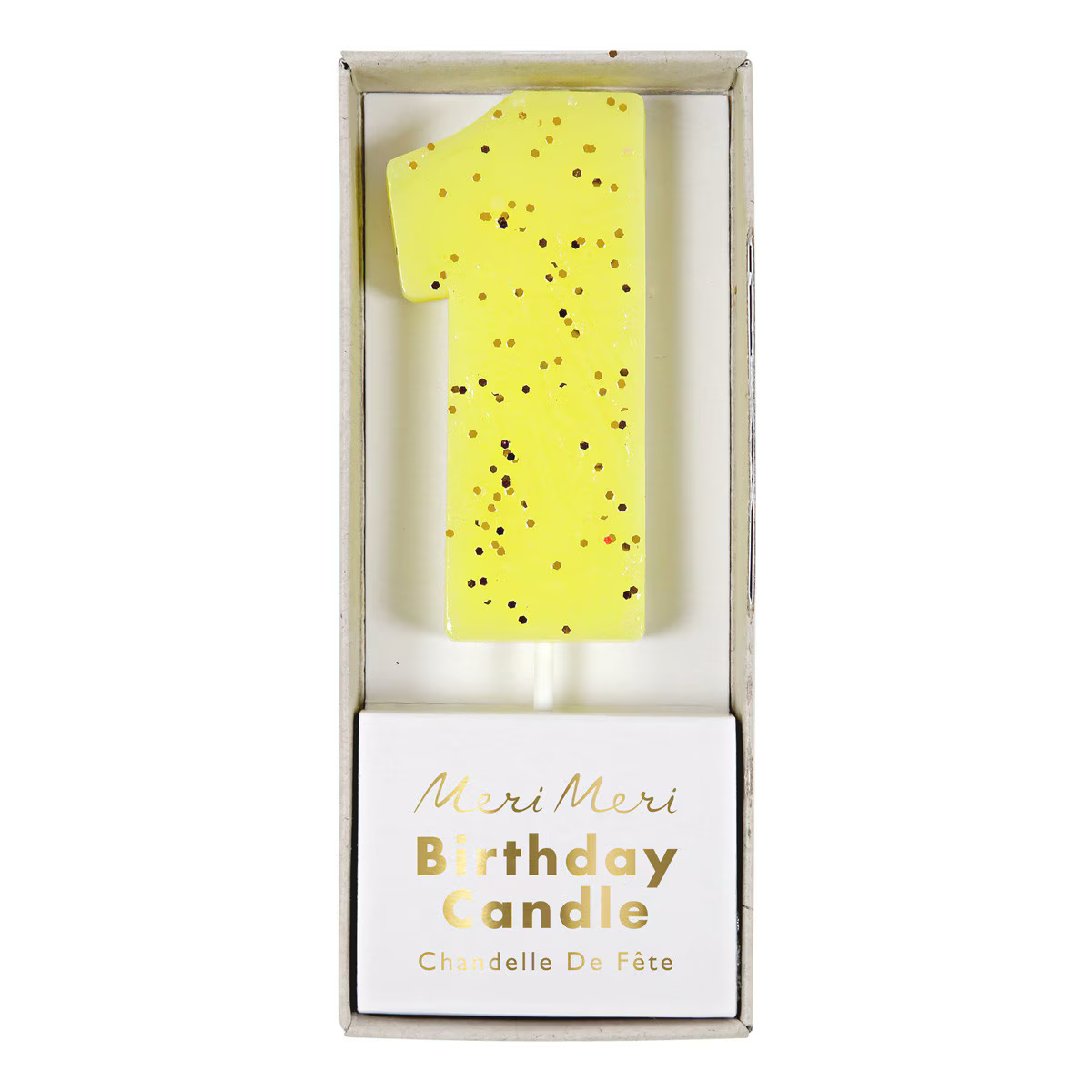 Glitter Number Candle