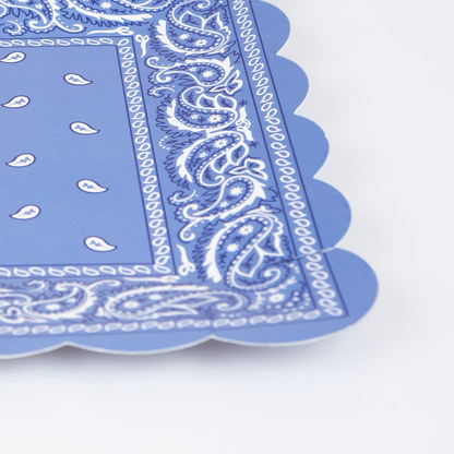 Western Bandana Square Plates (x 8)