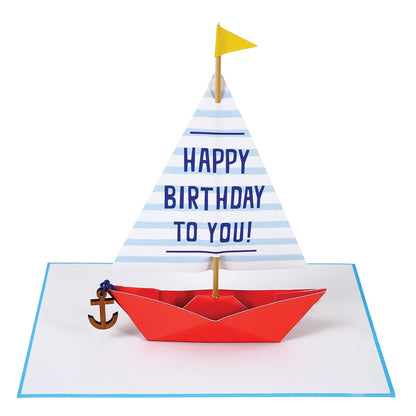Sailing Boat Stand-Up Birthday Card