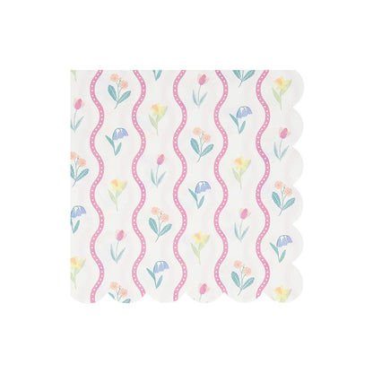Bloomsbury Floral Pattern Large Napkins (x 16)
