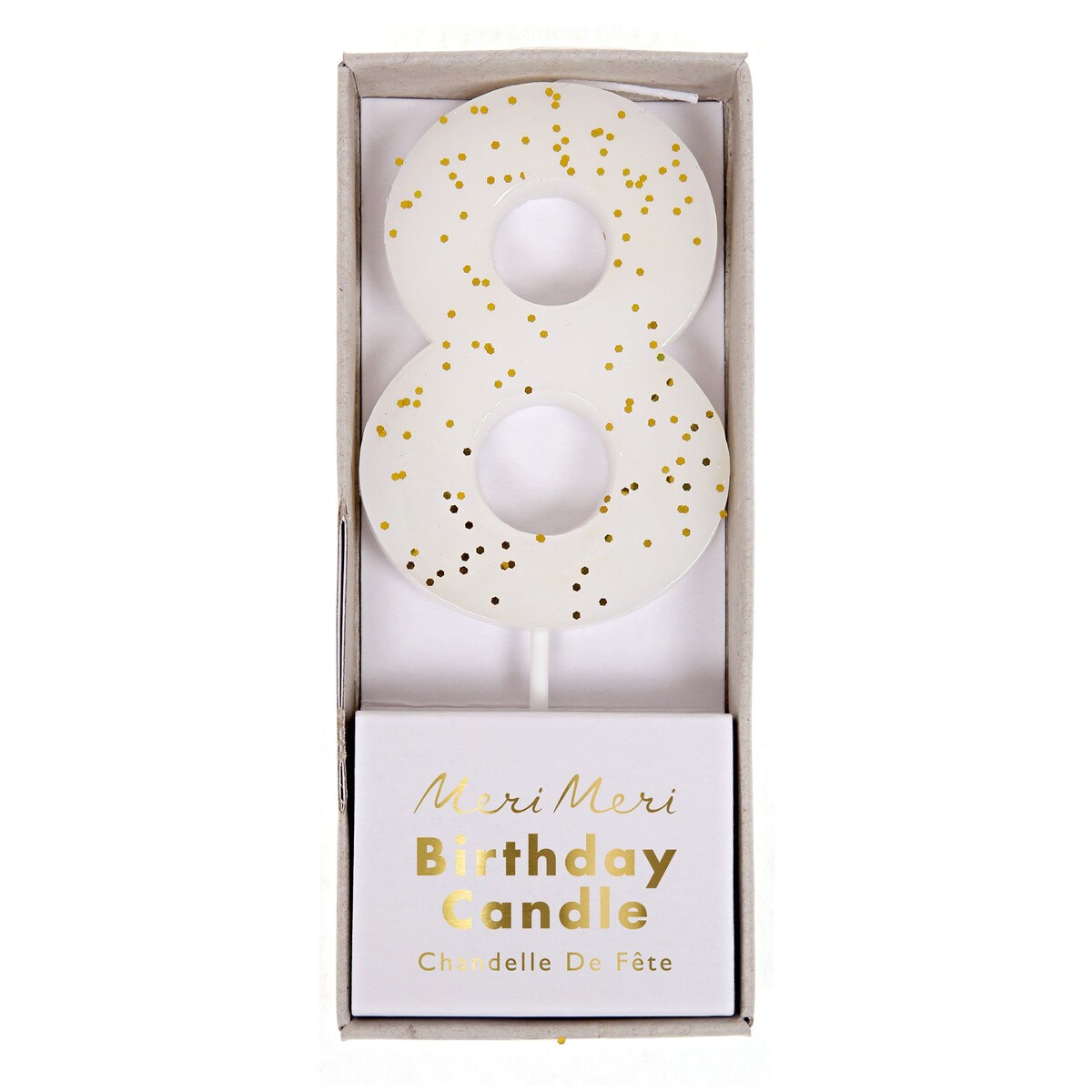 Glitter Number Candle