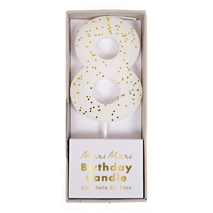 Glitter Number Candle