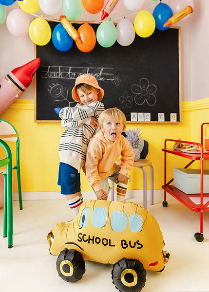 Standing Foil Balloon Bus, 36x66 cm