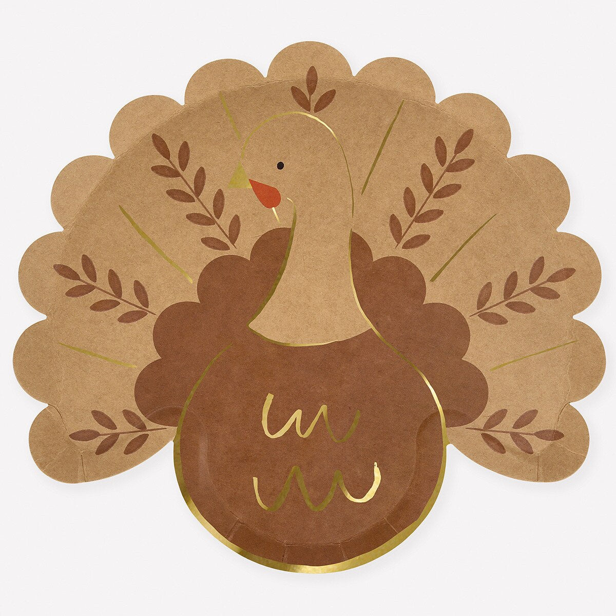 Folk Turkey Plates (x 8)