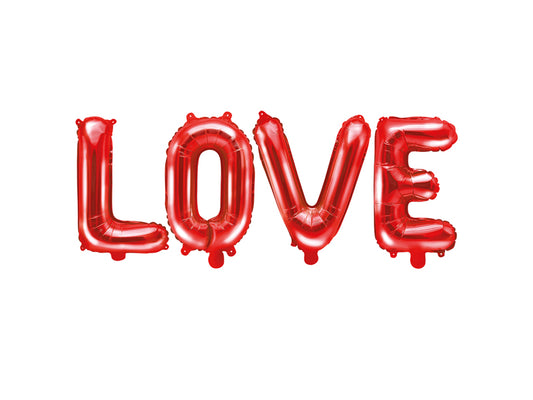 Foil Balloon LOVE, 55.1X13.8IN, Red