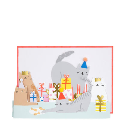 Cat Party Birthday Card