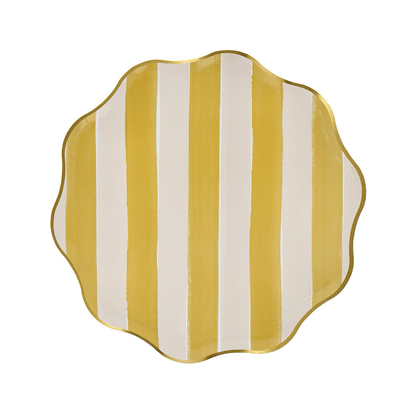 Fall Stripe Side Plates (x 8)