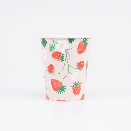 Strawberry Pattern Cups (x 8)
