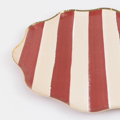 Fall Stripe Side Plates (x 8)