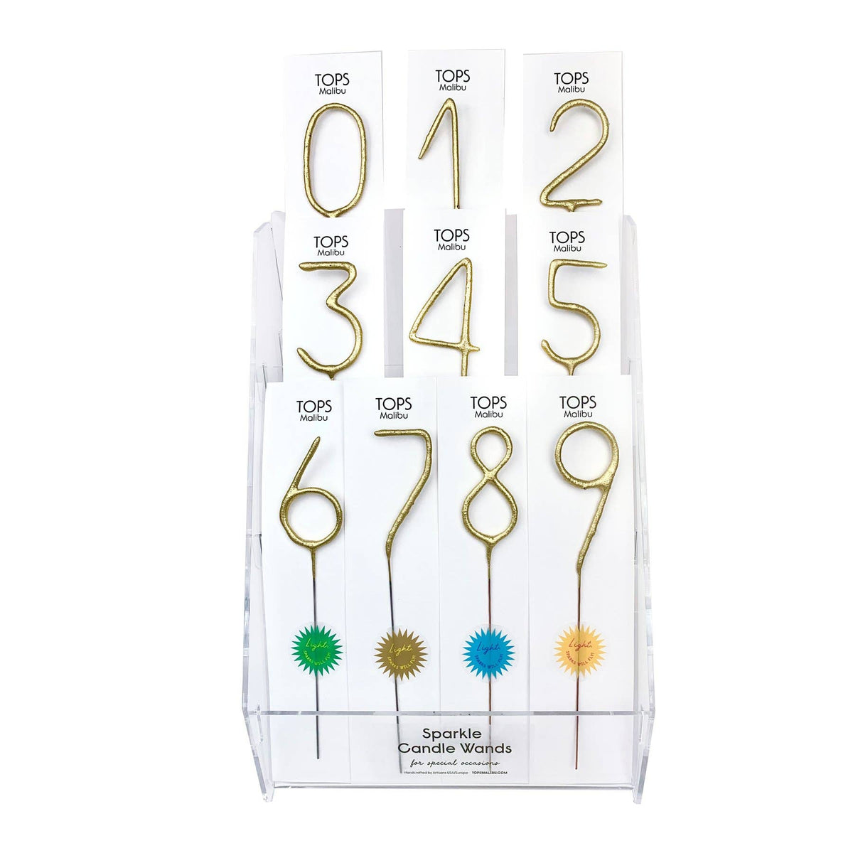 Big Golden Sparkler Wand- Numbers
