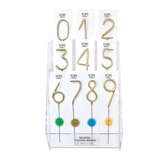 Big Golden Sparkler Wand- Numbers