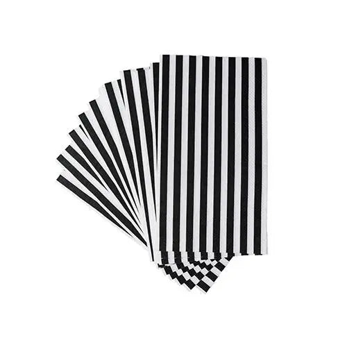Black and White Striped Guest Napkins - 16 Pk.